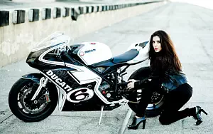 Bikes and Girls wide wallpapers and HD wallpapers