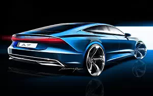 Audi A7 Sportback car sketch wide wallpapers and HD wallpapers