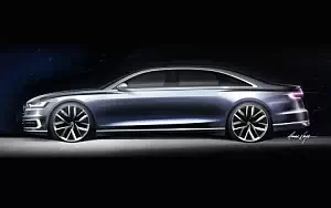 Audi A8 L car sketch wide wallpapers and HD wallpapers