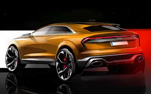 Audi Q8 Sport Concept car sketch wide wallpapers and HD wallpapers