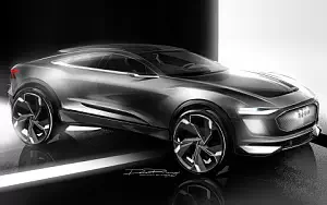 Audi e-tron Sportback Concept car sketch wide wallpapers and HD wallpapers