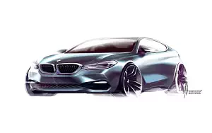 BMW 6-series Gran Turismo car sketch wide wallpapers and HD wallpapers