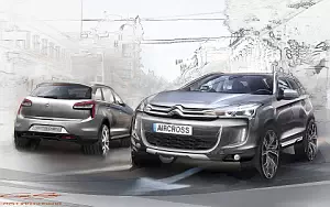 Citroen C4 AirCross car sketch wide wallpapers and HD wallpapers