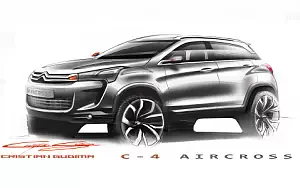 Citroen C4 AirCross car sketch wide wallpapers and HD wallpapers