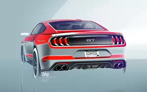 Ford Mustang GT car sketch wide wallpapers and HD wallpapers