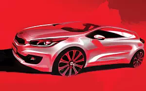 Kia pro_ceed car sketch wide wallpapers and HD wallpapers