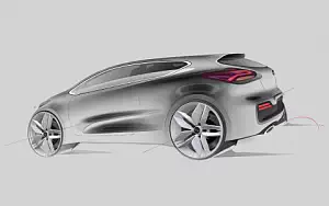 Kia pro_ceed car sketch wide wallpapers and HD wallpapers