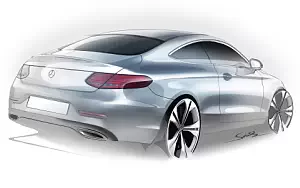 Mercedes-Benz C-class Coupe car sketch wide wallpapers and HD wallpapers