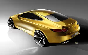 Mercedes-Benz C-class Coupe car sketch wide wallpapers and HD wallpapers