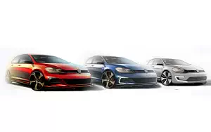 Volkswagen Golf GTI Performance 5door car sketch wide wallpapers and HD wallpapers