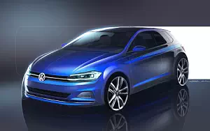 Volkswagen Polo car sketch wide wallpapers and HD wallpapers