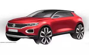 Volkswagen T-Roc car sketch wide wallpapers and HD wallpapers