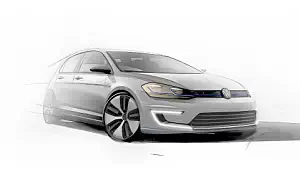 Volkswagen e-Golf car sketch wide wallpapers and HD wallpapers