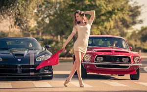 Cars and Girls wide wallpapers and HD wallpapers