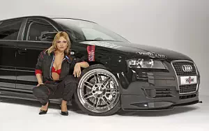Audi and Girl wide wallpapers and HD wallpapers