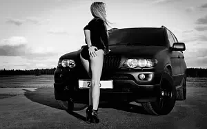 BMW and Girl wide wallpapers and HD wallpapers