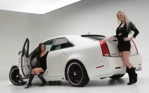 Cadillac and Girl wide wallpapers and HD wallpapers