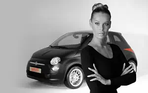 Fiat and Girl wide wallpapers and HD wallpapers