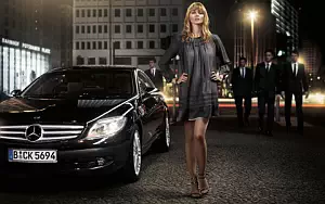 Mercedes-Benz and Girl wide wallpapers and HD wallpapers