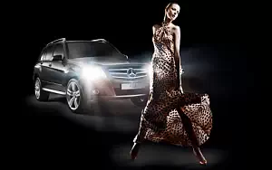 Mercedes-Benz and Girl wide wallpapers and HD wallpapers