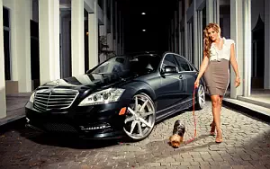 Mercedes-Benz and Girl wide wallpapers and HD wallpapers