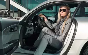 Mercedes-Benz and Girl wide wallpapers and HD wallpapers