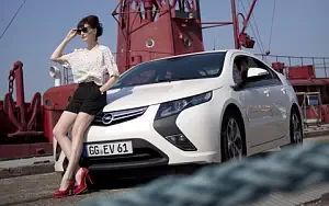 Opel and Girl wide wallpapers and HD wallpapers
