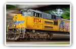 Union Pacific Railroad freight trains
