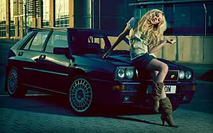 Lancia and Girl wide wallpapers and HD wallpapers