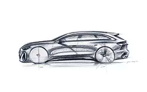 Audi A5 Avant TFSI quattro S line car sketch wallpapers