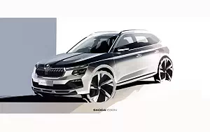 Skoda Kamiq car sketch wallpapers